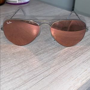 Ray bans aviator pink ish